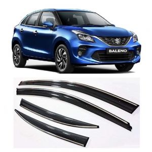 Car rain window door visor wind deflectors  - Black